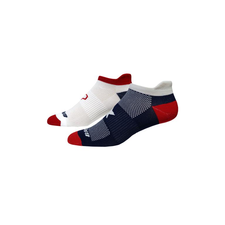 Brooks Ghost Midweight 2-Pack - Womens Running Socks - Navy/Red/Texas (17068FXUE)